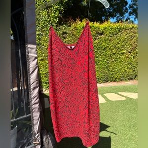 Red and Black Leopard Dress